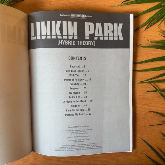 Linkin Park – Hybrid Theory Authentic Guitar Tab Edition Songbook - Picture 3 of 3